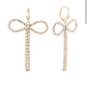 Betsey Johnson Gold Drop Earrings Sparkling Accessory
